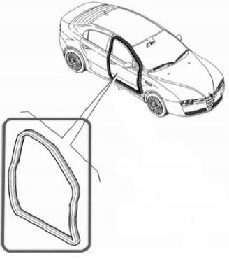 Ущільнення передніх дверей ALFA 159 05-11 156066664