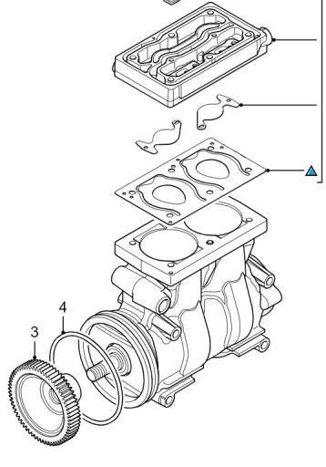 2245377 - Прокладка головки компрессора DAF 480 euro 6 2017-2333373