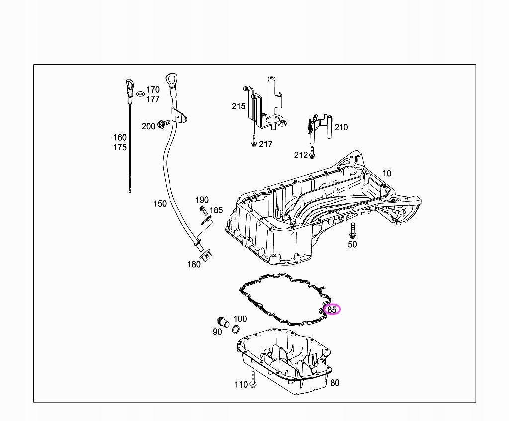 276 014 - Прокладка масляного поддона MERCEDES M276 W222 OE