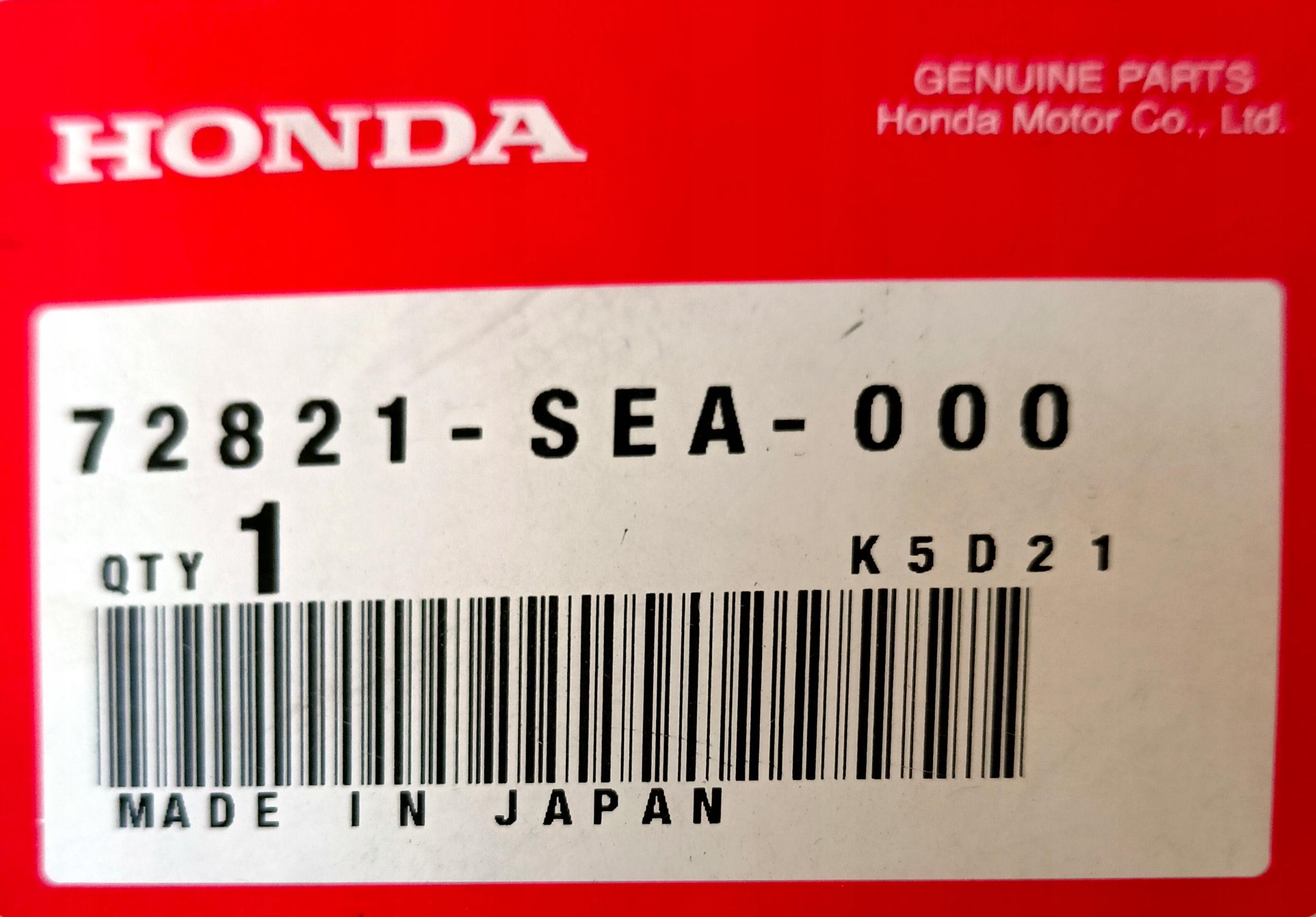 72821SEA000 - Уплотнитель отверстия двери HONDA 72821-SEA-000