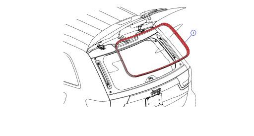55399181AC - Прокладка окна багажника Jeep Grand Cherokee WK2