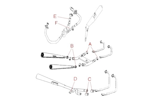 GMOTO-227430 - OEM BMW R100 RT/2 Соединительная прокладка выхлопной системы