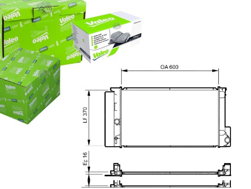 VAL735250/RS4 - РАДИАТОР ДВИГАТЕЛЯ VALEO 164000T150 1640022160 PL01