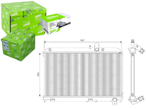 VAL701561/RS5 - Радиатор двигателя valeo (механический) mazda rx-8 1.3