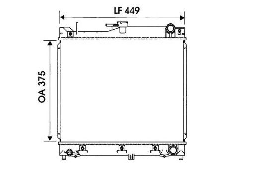 734170/VAL - РАДІАТОР ДВИГУНА VALEO (КРУЧНА) SUZUKI JIMNY 1.