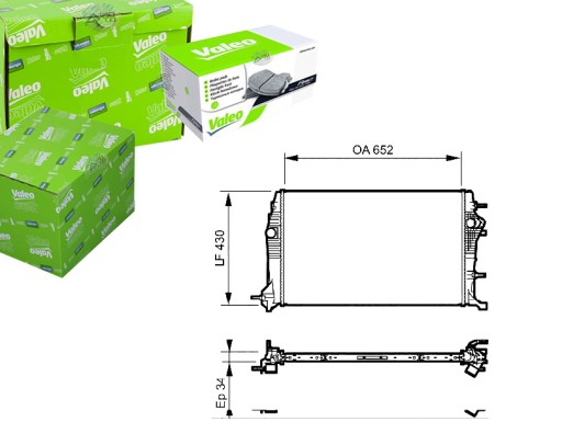 VAL735181(EXT) - РАДИАТОР ДВИГАТЕЛЯ VALEO RENAULT GRAND SCENIC III S