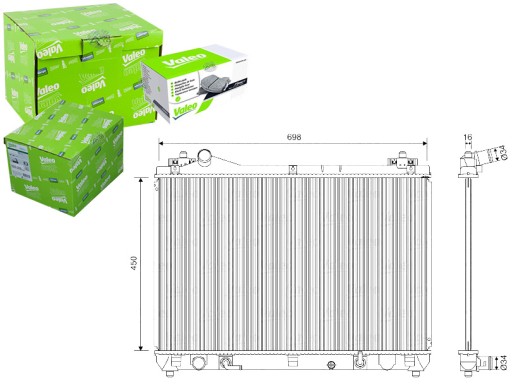 VAL701592(EXT) - РАДІАТОР ДВИГУНА VALEO SUZUKI GRAND VITARA II 2.4