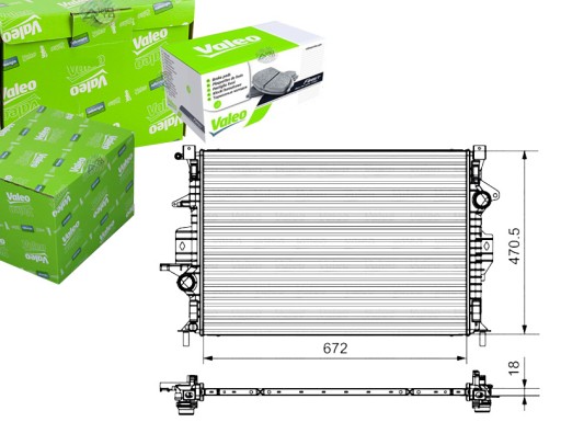 VAL735550(EXT) - РАДІАТОР ДВИГУНА VALEO VOLVO V40 1.6-2.0D 03/12-