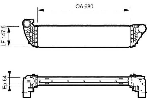 817828 - ИНТЕРКУЛЕР VALEO RENAULT ESPACE IV 2.0 DCI (JK01.