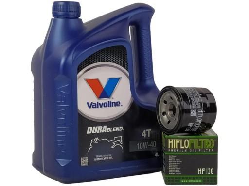 4L;HF - VALVOLINE DURABLEND 4T 10W40 4L FILTER HF138