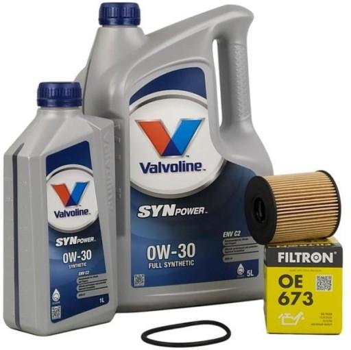 VALVOLINE ENV C2 0W30 6L + МАСЛЯНЫЙ ФИЛЬТР OE673