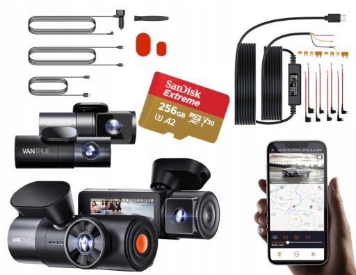 VANTRUE N5 DVR 4CH WI-FI GPS + ACC 256GB