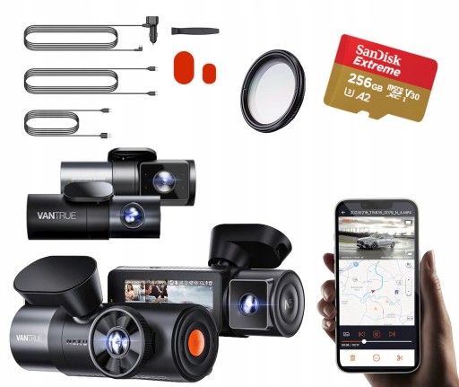 VANTRUE N5 DVR 4CH WI-FI GPS + CPL 256GB