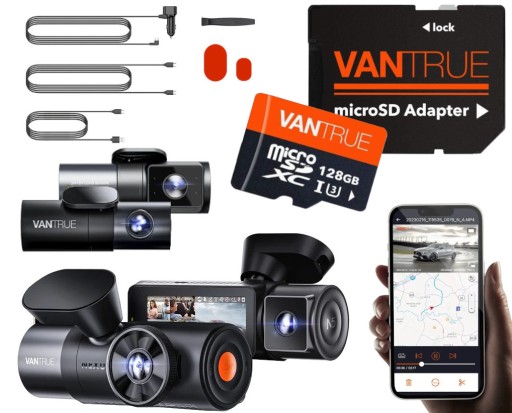 VANTRUE N5 4CH WI-FI GPS РЕКОРДЕР + VANTRUE CARD 128GB