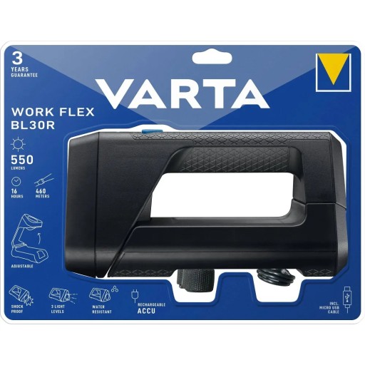 Ліхтарик LED VARTA акумуляторний Work flex BL30R 550lm 18684