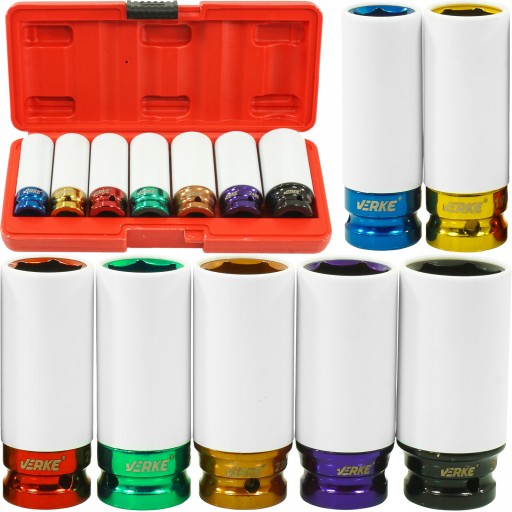 VERKE V86101 ударні ковпачки 1/2 для легкосплавних колісних дисків набір 17-27 мм