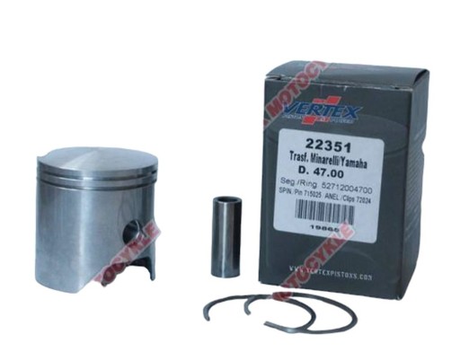 22351040 - ПОРШЕНЬ VERTEX MALOSSI (MINARELLI, YAMAHA) (47,40 ММ +0,40) ШТИФТ 10 ММ (ГРУДЬ)