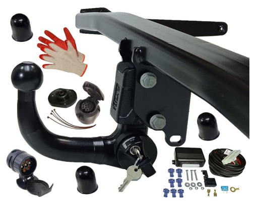 ВЕРТИКАЛЬНЫЙ КРЮК + МОДУЛЬ 13PIN 7P VW GOLF 8 VIII HB + ВАРИАНТ с 2020 года + GTI БУКСИРОВКА