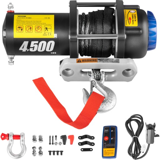 Vevor профессиональная электрическая лебедка 4500lbs 12V 2132KG