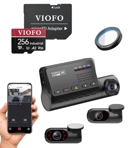 VIOFO A139 PRO 3CH-G 4K + 2X FHD GPS CPL + 256 ГБ