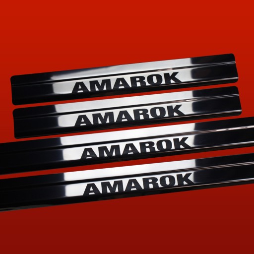 VOLKSWAGEN AMAROK Накладки на пороги из нержавеющей стали 304. Половина отделки.