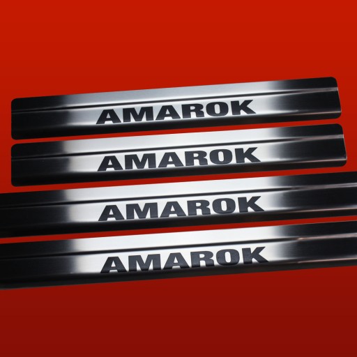 VOLKSWAGEN AMAROK Накладки на пороги из нержавеющей стали 304, черные, матовые