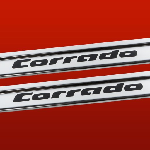 VOLKSWAGEN CORRADO Накладки на пороги из нержавеющей стали 304. Отделка после.