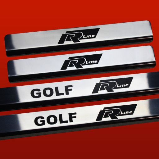 VOLKSWAGEN GOLF MK6 Накладки на пороги GOLF RLINE 5 двер глянцевий нерж 3