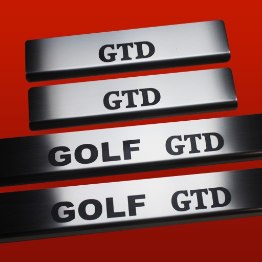 VOLKSWAGEN GOLF MK7 Накладки на пороги GOLF GTD 5 дверей нержавеющая сталь 304 C