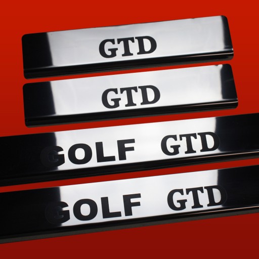 VOLKSWAGEN GOLF MK7 Накладки на пороги GOLF GTD 5 двер глянцевий 304 нерж.