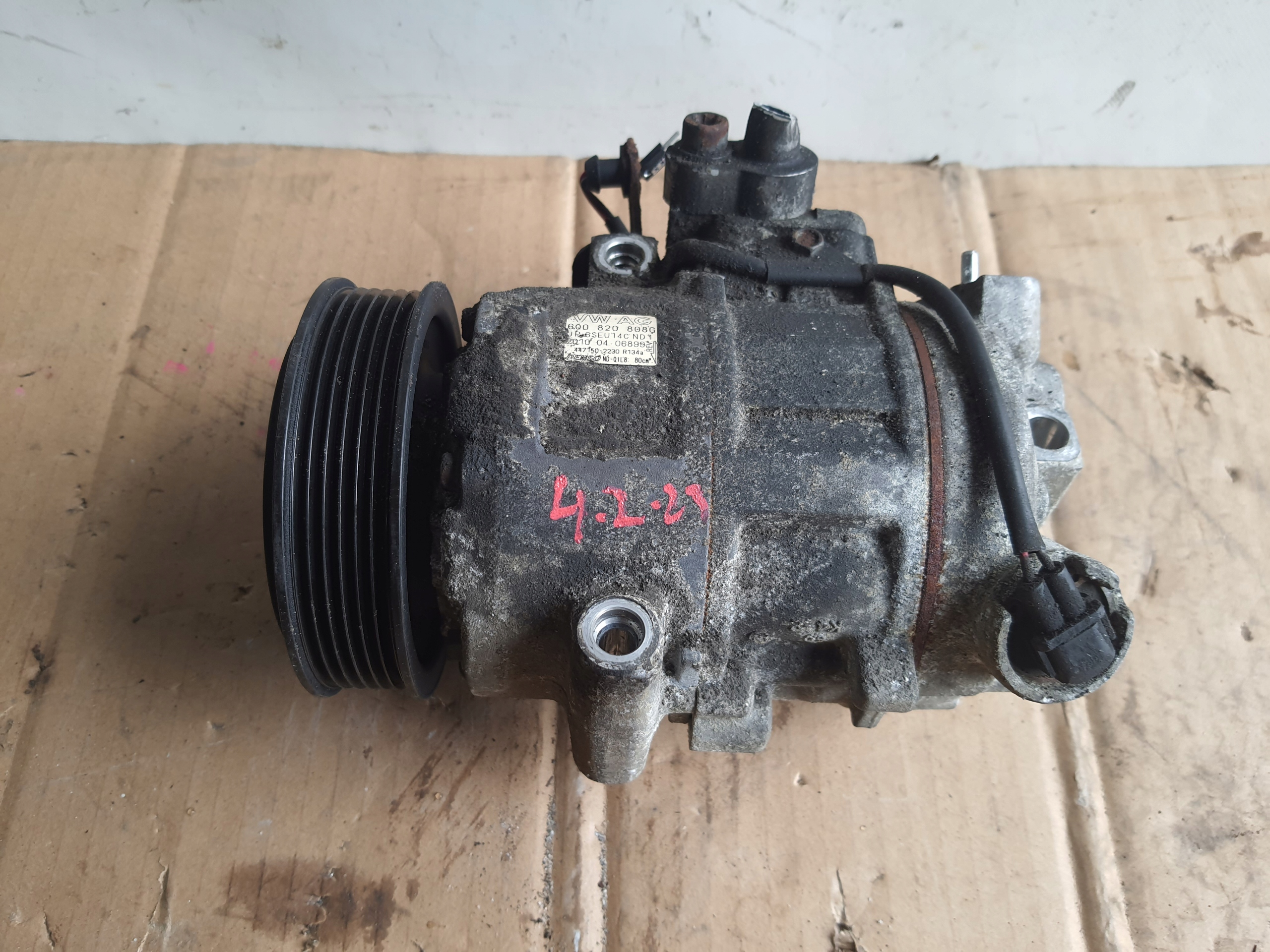 6Q0820808G - КОМПРЕСОР АК 6К0820808Г СИДІННЯ ШКОДА АУДІ ФОЛЬКСВАГЕНА