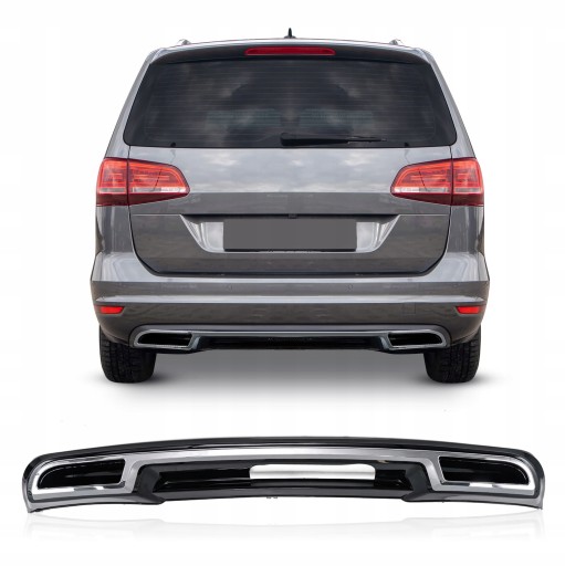 VOLKSWAGEN SHARAN II 7N 2010-2022 ДИФФУЗОР ЗАДНЕГО БАМПЕРА