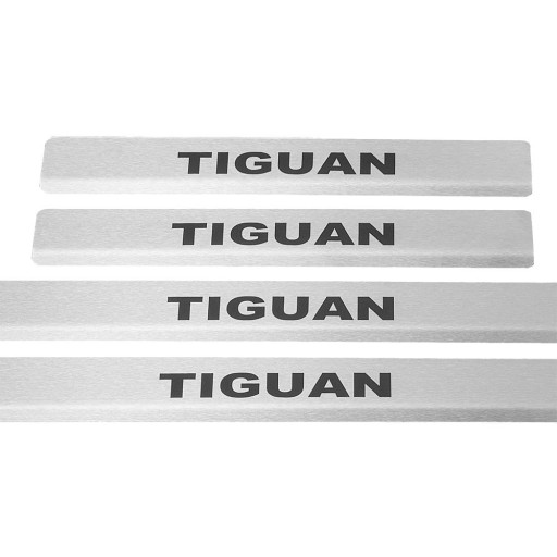 VOLKSWAGEN TIGUAN MK2 Накладки на пороги з нержавіючої сталі 304, чорні, з