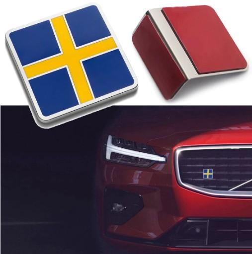 VOLVO POLESTAR SWEDEN ФЛАГ ЗНАК ЭМБЛЕМА ГРИЛЬ