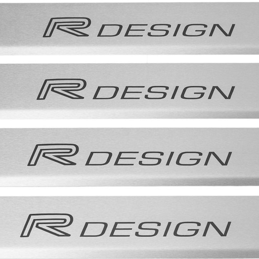 Накладки на пороги VOLVO S90 MK2 R DESIGN 304 з нержавіючої сталі. Субтитри в