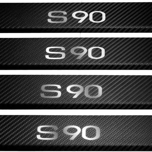 VOLVO S90 MK2 Накладки на пороги виготовлені з нержавіючої сталі 304 Carbon