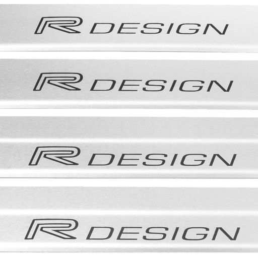 Накладки на пороги VOLVO V40 MK2 R DESIGN 304 з нержавіючої сталі. Субтитри в