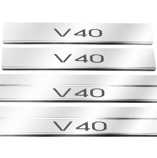 VOLVO V40 MK2 Накладки на пороги з нержавіючої сталі 304, глянцеві