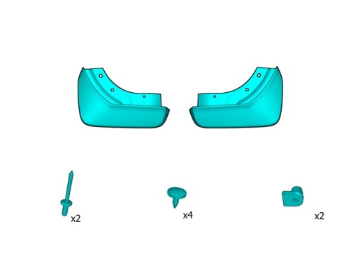 Комплект задніх бризговиків VOLVO V60 II Cross Country OE