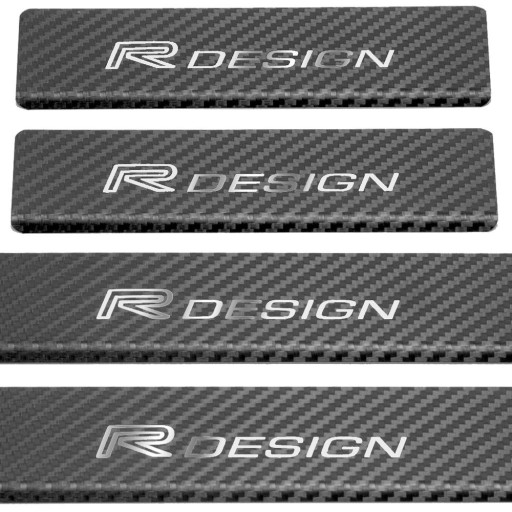 VOLVO XC40 Накладки на пороги R DESIGN 304 з нержавіючої сталі Carbon