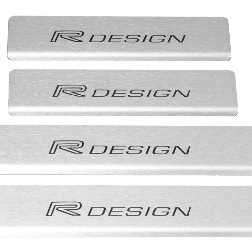 VOLVO XC40 R DESIGN 304 Накладки на пороги из нержавеющей стали. Субтитры в цвете