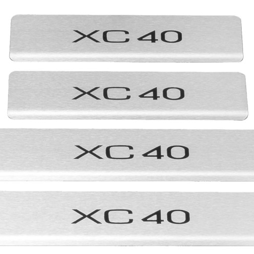 VOLVO XC40 Накладки на пороги из нержавеющей стали 304, черные, матовые надписи