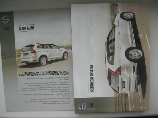 VOLVO XC60 I 2008-2013 Польська інструкція користувача + скорочена кольорова інструкція 2013