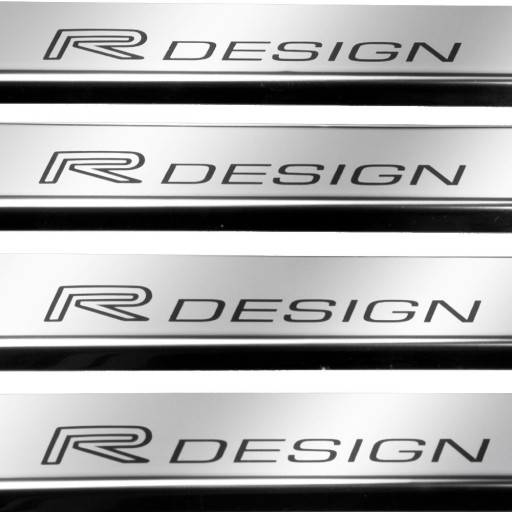 VOLVO XC60 MK2 Накладки на пороги R DESIGN 304, нержавеющая сталь Отделка после