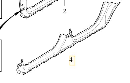 VOLVO XC90 II левый внешний порог 31416319
