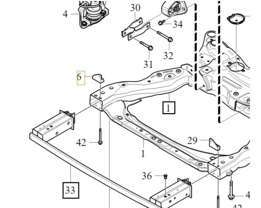 31387654 - VOLVO XC90 II праве кріплення стійки саней