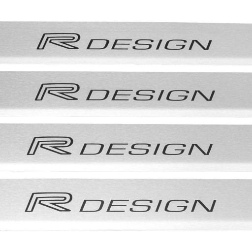 VOLVO XC90 MK2 Накладки на пороги R DESIGN 304 нержавіюча сталь Matte black