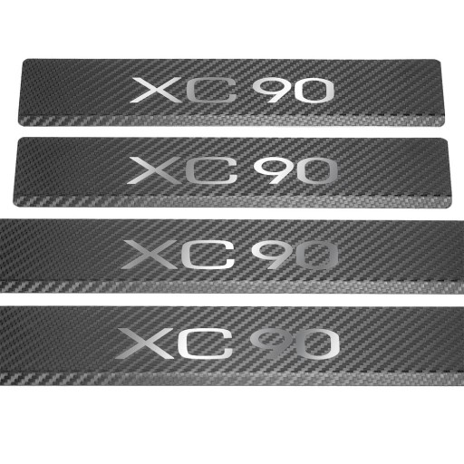 VOLVO XC90 MK2 Накладки на пороги виготовлені з нержавіючої сталі 304 Carbon