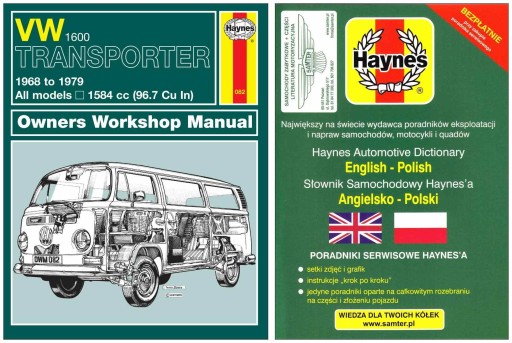 VW Bus Transporter 1600 T2 (1968-1979) Керівництво по ремонту Haynes + БЕЗКОШТОВНО 24 години