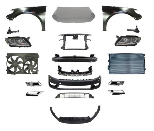 3c8821021 - VW CC 12-17 ПЕРЕДНИЙ БАМПЕР КАПОТ ФОНАРЬ РЕМЕНЬ КРЫЛО